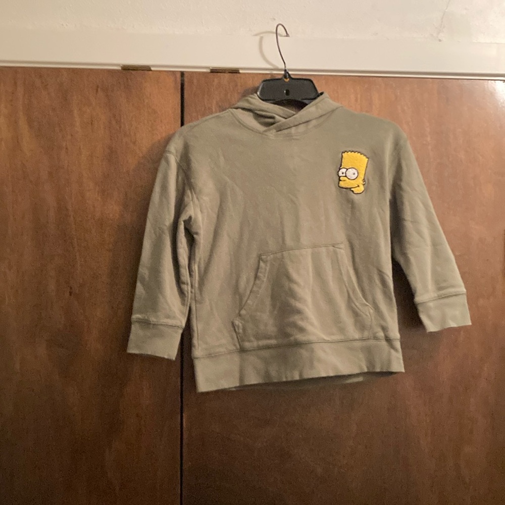 Bart Simpson Kids Hoodie with Cartoon Patch